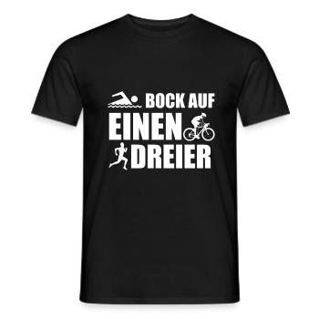 Triathlon Schwimmen Laufen Radfahren sport - Männer T-Shirt - Schwarz - Vorne - AI Model Male 178 light (178cm)