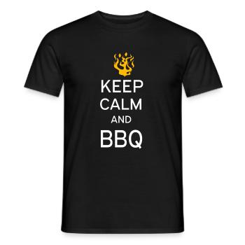 charbon Barbecue faire griller le feu tablier Fête des Pères BBQ - T-shirt homme - noir - Devant - AI Model Male 178 light (178cm)