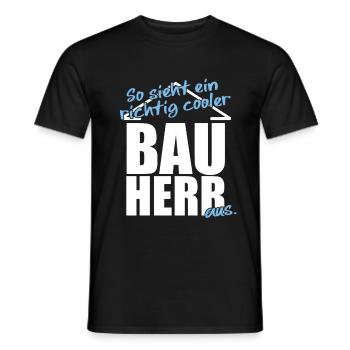 Cooler Bauherr t-shirt | Partnershirt Familie - Männer T-Shirt - Schwarz - Vorne - AI Model Male 178 light (178cm)