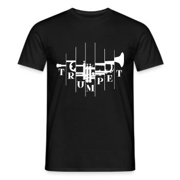 Trumpet Abstract Trumpet Player - Men's T-Shirt - black - Front - AI Model Male 178 light (178cm)