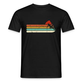 Grimpeur escalade des montagnes rétro - T-shirt homme - noir - Devant - AI Model Male 178 light (178cm)