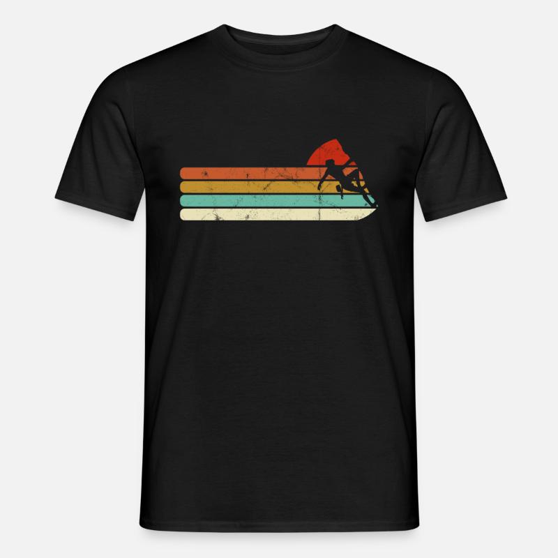 Kletterer Klettern Berge Retro - Männer T-Shirt - Schwarz