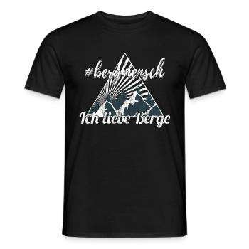 Climber climbing mountains mountain man gift idea - Men's T-Shirt - black - Front - AI Model Male 178 light (178cm)