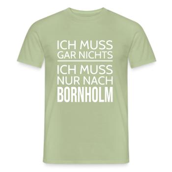 Bornholm Geschenk - Männer T-Shirt - Sage - Vorne - AI Model Male 178 light (178cm)