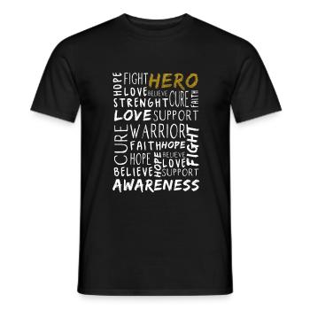 Cancer HERO - Men's T-Shirt - black - Front - AI Model Male 178 light (178cm)
