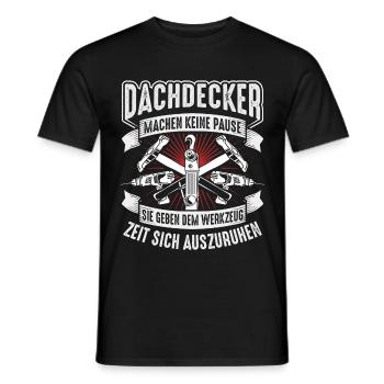 Lustige Dachdecker Geschenke für Dachdecker - Männer T-Shirt - Schwarz - Vorne - AI Model Male 178 light (178cm)