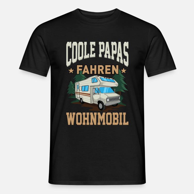 Wohnmobil Papa Geschenk Idee - Männer T-Shirt - Schwarz