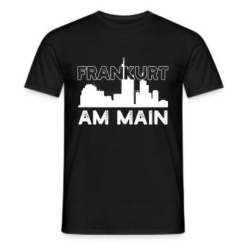Frankfurt Stadt Skyline FFM Main - Männer T-Shirt - Schwarz - Vorne - AI Model Male 178 light (178cm)