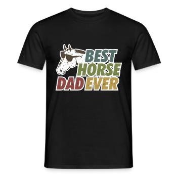 Best Horse Dad Ever horse with sunglasses - Men's T-Shirt - black - Front - AI Model Male 178 light (178cm)