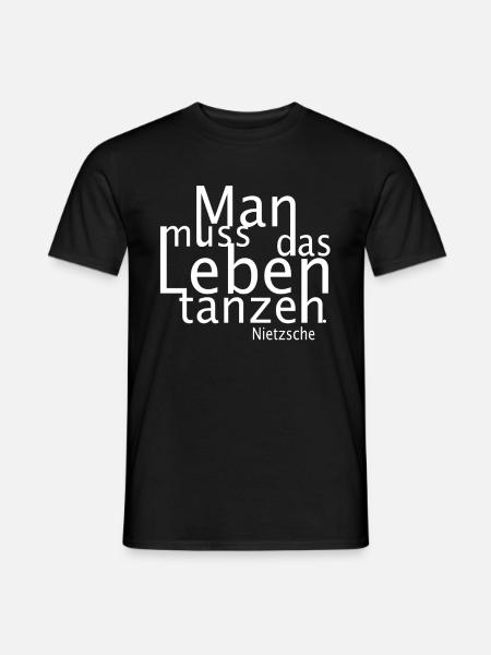 Philosophisches Zitat von Nietzsche. - Männer T-Shirt - Schwarz