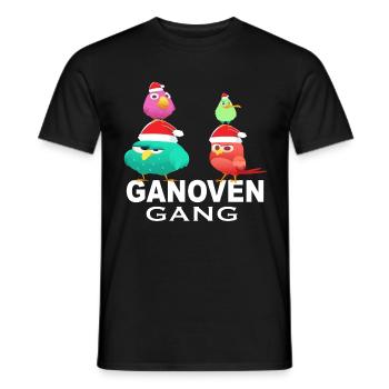 Drôle d’oiseau bande de voyous - T-shirt homme - noir - Devant - AI Model Male 178 light (178cm)
