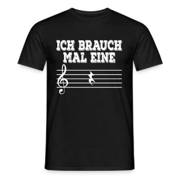 Musik ich brauch mal eine Pause Musiker T-Shirt Ge - Männer T-Shirt - Schwarz - Vorne - AI Model Male 178 light (178cm)