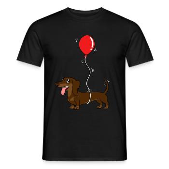 Drôle Chien Teckel Maman Chien Papa Chien Teckel - T-shirt homme - noir - Devant - AI Model Male 178 light (178cm)