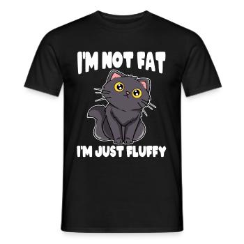 Chats Je ne suis pas gros Je ne suis qu’une - T-shirt homme - noir - Devant - AI Model Male 178 light (178cm)