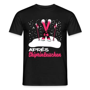 Funny Apres Ski Princesses T-Shirt Skiing - Men's T-Shirt - black - Front - AI Model Male 178 light (178cm)