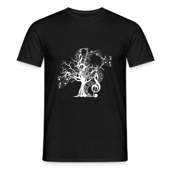 Clef cadeau arbre clé de sol musique - T-shirt homme - noir - Devant - AI Model Male 178 light (178cm)