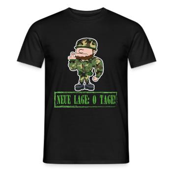 Lustiges Soldaten Abrüsten Bundeswehr Bundesheer - Männer T-Shirt - Schwarz - Vorne - AI Model Male 178 light (178cm)