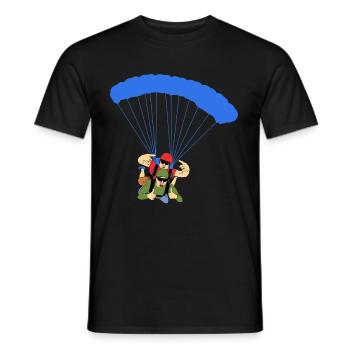 Skydiver Adrenaline Jump Skydiver - Men's T-Shirt - black - Front - AI Model Male 178 light (178cm)