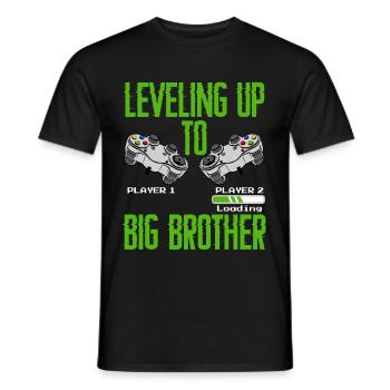 Mise à niveau vers Big Brother Pregnancy Brother - T-shirt homme - noir - Devant - AI Model Male 178 light (178cm)