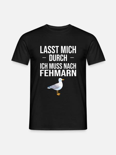 Fehmarn Print - Männer T-Shirt - Schwarz