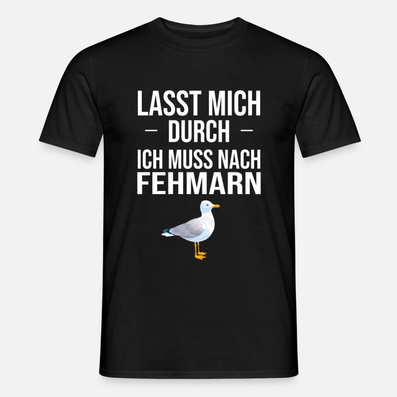 Fehmarn Print - Männer T-Shirt - Schwarz