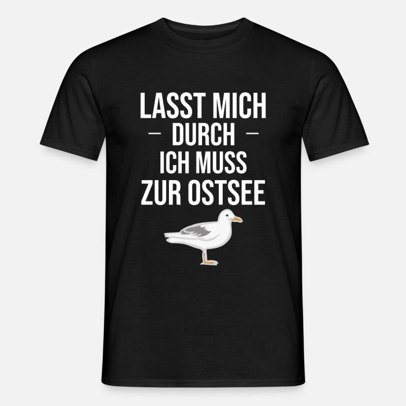 Ostsee Print Geschenk - Männer T-Shirt - Schwarz