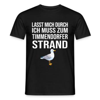 Lasst mich durch Ich muss Timmendorfer Strand - Männer T-Shirt - Schwarz - Vorne - AI Model Male 178 light (178cm)
