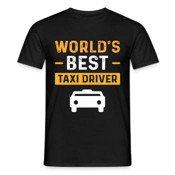 Meilleur chauffeur de taxi World Best - T-shirt homme - noir - Devant - AI Model Male 178 light (178cm)
