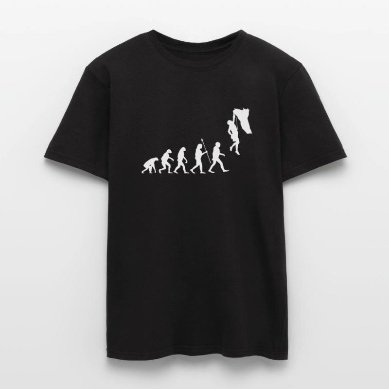 Evolution Klettern Bouldern Climbing Bergsteigen Männer T-Shirt