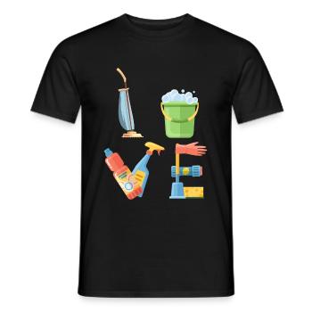 Design für Putzkräfte Reinigungspersonal Putzfrau - Männer T-Shirt - Schwarz - Vorne - AI Model Male 178 light (178cm)