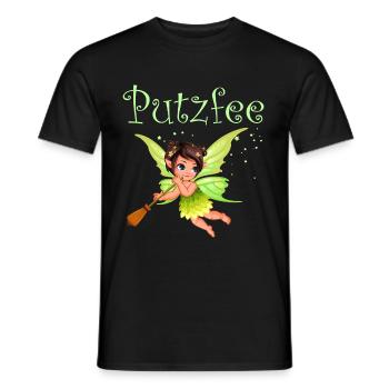 Süße Putzfee Haushaltshilfe Putzfrau - Männer T-Shirt - Schwarz - Vorne - AI Model Male 178 light (178cm)
