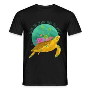 Animal meer tierschützer ocean fisch - Männer T-Shirt - Schwarz - Vorne - AI Model Male 178 light (178cm)