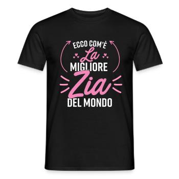 La migliore Zia del mondo - Männer T-Shirt - Schwarz - Vorne - AI Model Male 178 light (178cm)