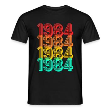 1984 geboren Jahrgang 1984 Geschenk Geburtstag - Männer T-Shirt - Schwarz - Vorne - AI Model Male 178 light (178cm)