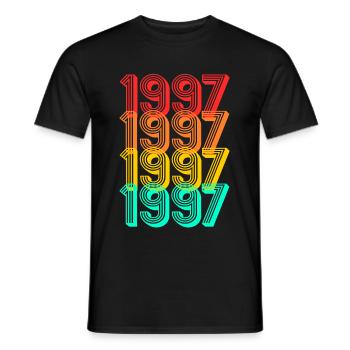 1997 geboren Jahrgang 1997 Geschenk Geburtstag - Männer T-Shirt - Schwarz - Vorne - AI Model Male 178 light (178cm)