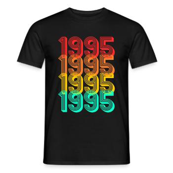 1995 born Born 1995 Gift Birthday - Men's T-Shirt - black - Front - AI Model Male 178 light (178cm)