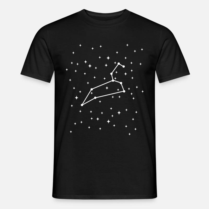Sternzeichen Löwe Sternbild Horoskop Geschenk - Männer T-Shirt - Schwarz