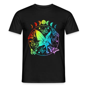 Fairy with Butterflies Elves Girl Gift - Men's T-Shirt - black - Front - AI Model Male 178 light (178cm)