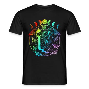 Fée avec papillons Elfes Fille Cadeau - T-shirt homme - noir - Devant - AI Model Male 178 light (178cm)