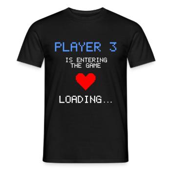 Announcement Pregnancy Gamer Pregnant Nerd - Men's T-Shirt - black - Front - AI Model Male 178 light (178cm)