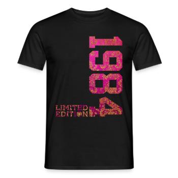42E ANNIVERSAIRE ÉDITION LIMITÉE ROSE 1984 - T-shirt homme - noir - Devant - AI Model Male 178 light (178cm)