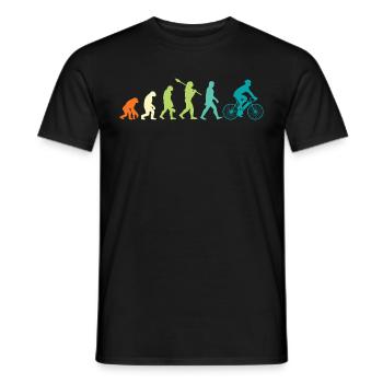 E Bike Retro E Bikes Vintage Elektro Bike - Männer T-Shirt - Schwarz - Vorne - AI Model Male 178 light (178cm)