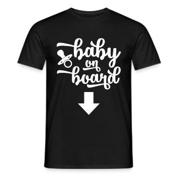 Baby Or Board - Men's T-Shirt - black - Front - AI Model Male 178 light (178cm)