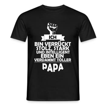 Papa - Männer T-Shirt - Schwarz - Vorne - AI Model Male 178 light (178cm)