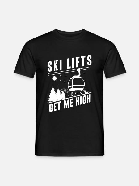 Ski Lifts Snowboad Ski Vacation - Men's T-Shirt - black
