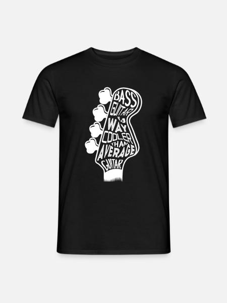 Bass guitar is cooler - Men's T-Shirt - black