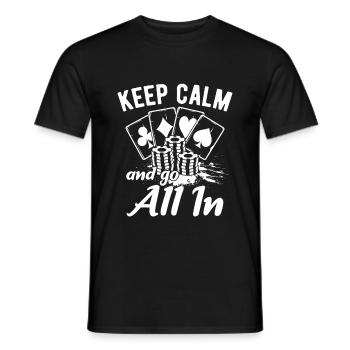 Restez calme et sortez à fond - Poker Design - T-shirt homme - noir - Devant - AI Model Male 178 light (178cm)