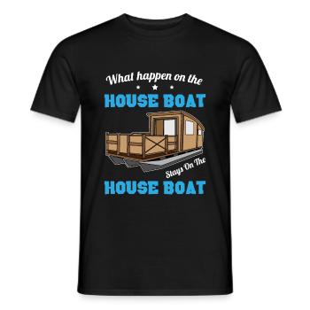 Quoi qu’il arrive sur la péniche - Boating - T-shirt homme - noir - Devant - AI Model Male 178 light (178cm)