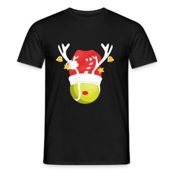 Tennis de Noël - tennis joueur de raquette sport - T-shirt homme - noir - Devant - AI Model Male 178 light (178cm)