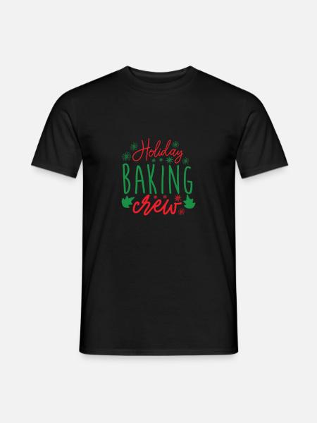 Holiday Baking Crew - Weihnachtsgeschenk - Männer T-Shirt - Schwarz